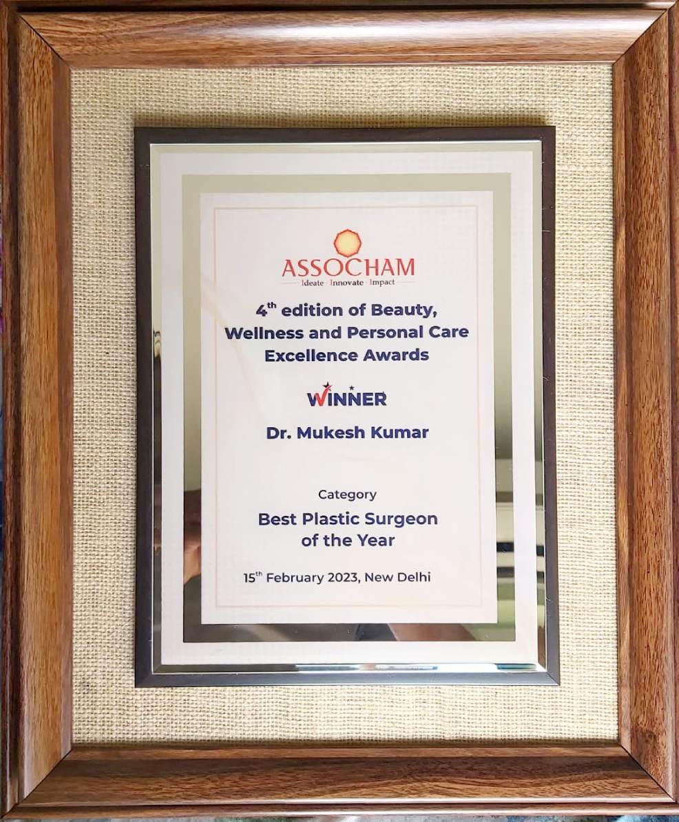 Best Plastic Surgeon award from ASSOCHAM